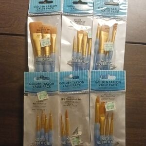 Blue and Gold Party Brush Set for Creative Gatherings